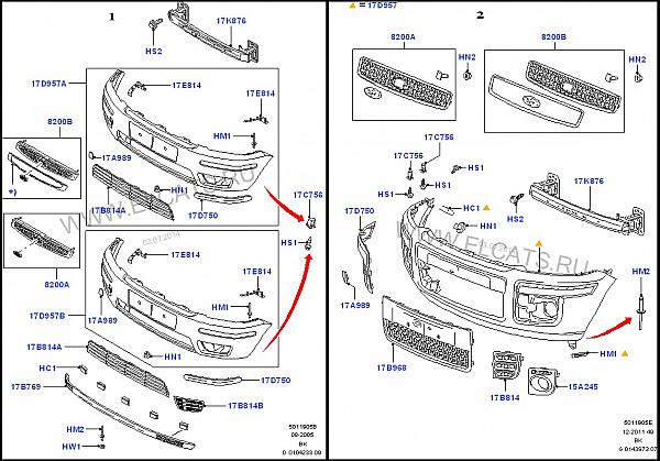 Схема переднего бампера форд фокус 3